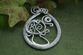 Wire wrapped silver mushroom pendant